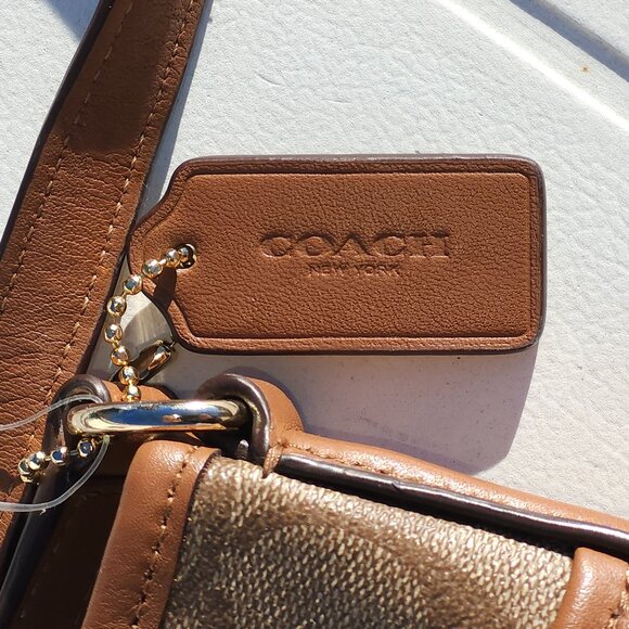 Coach Varsity Stripe Signature Bag Messenger Cross Body Bag - Picture 8 of 9